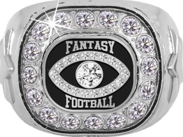 Silver Crystal Fantasy Football Finalist Ring Prize - Size 7