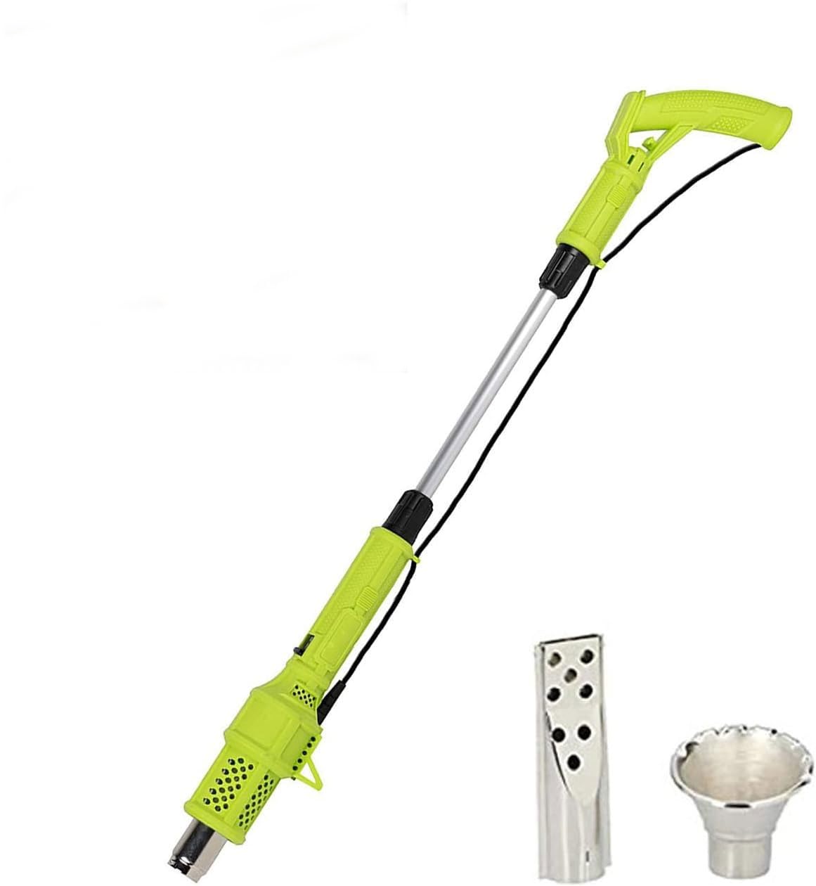 Désherbant portable à air chaud, 2000 W, brûleur thermique électrique avec double chaleur 80-650 °C, comprend 2 buses, idéal pour jardin, terrasse, allée, barbecue