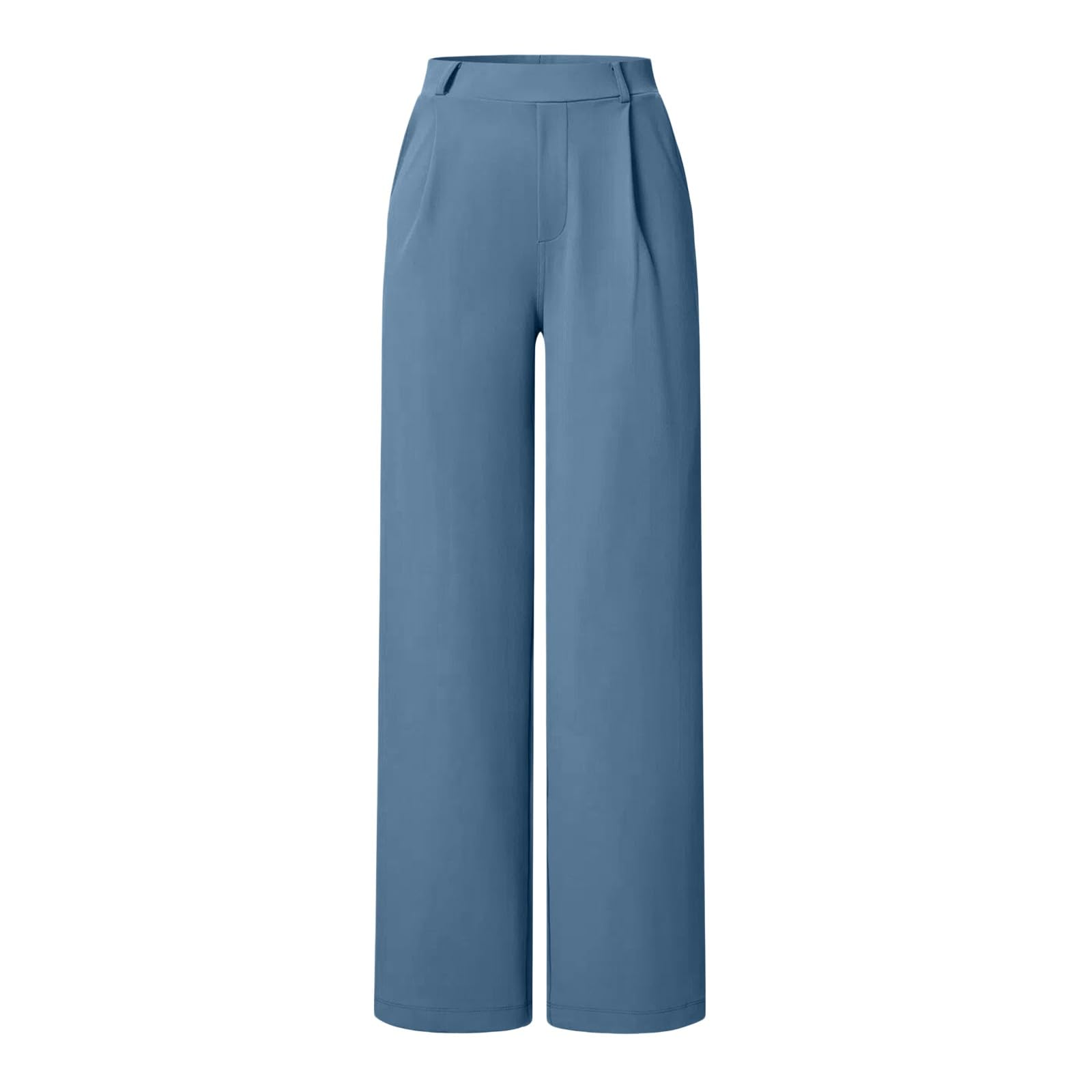 Weite Hosen Damen Elegant Stoffhose Damen Business-Stil Anzughose Gerader Schnitt Leichte Stoffhose Aus Mischgewebe Unifarbene Hose Mit Taschen Klassische BüRohose Für Den Alltag