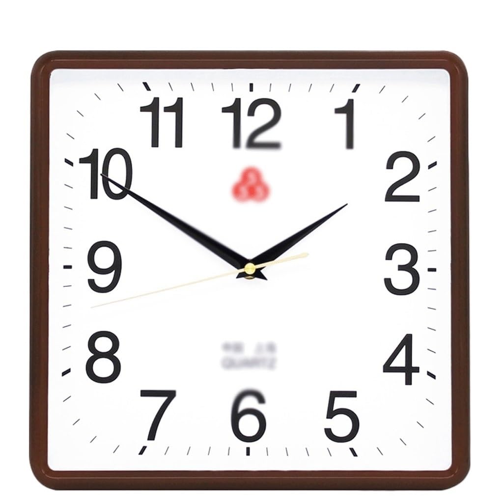 SLEEVE Decorative Clock Wall Clock Living Room Household Clock Wall Bedroom Silent Quartz Clock Square Simple Clock Wall Clock(B)
