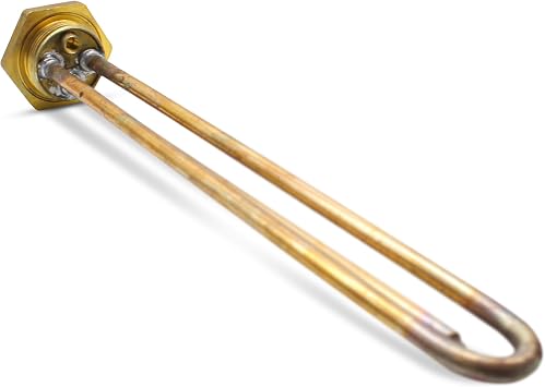 DOJA Barcelona Immersion Heater Element 1500W Electric Copper 300mm Boiler Element and 300mm Immersion Heater Water Heating Rod Replacement for 80L Hot Water Tank, Fits Most 80L Boilers