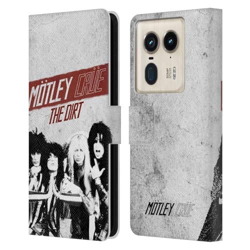 Head Case Designs Officially Licensed Motley Crue The Dirt Key Art Leather Book Wallet Case Cover Compatible with Motorola Edge 50 Ultra/X50 Ultra