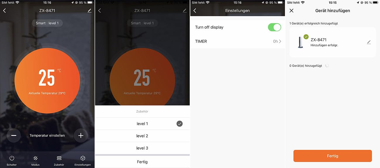 Sichler Haushaltsgeräte Radiatore a olio WiFi con app e telecomando, 11 elementi, 2500 W