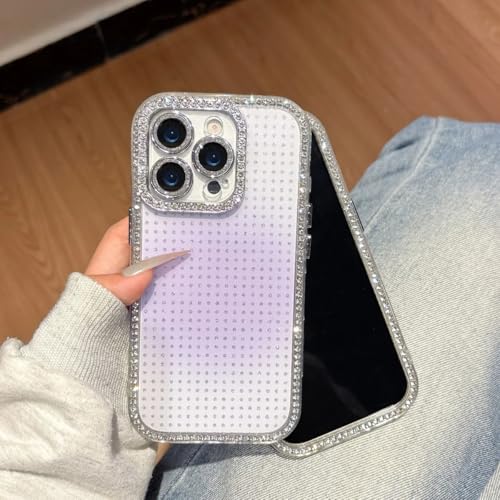 Coque antichoc pour objectif d'appareil photo iPhone 15 violette brillante