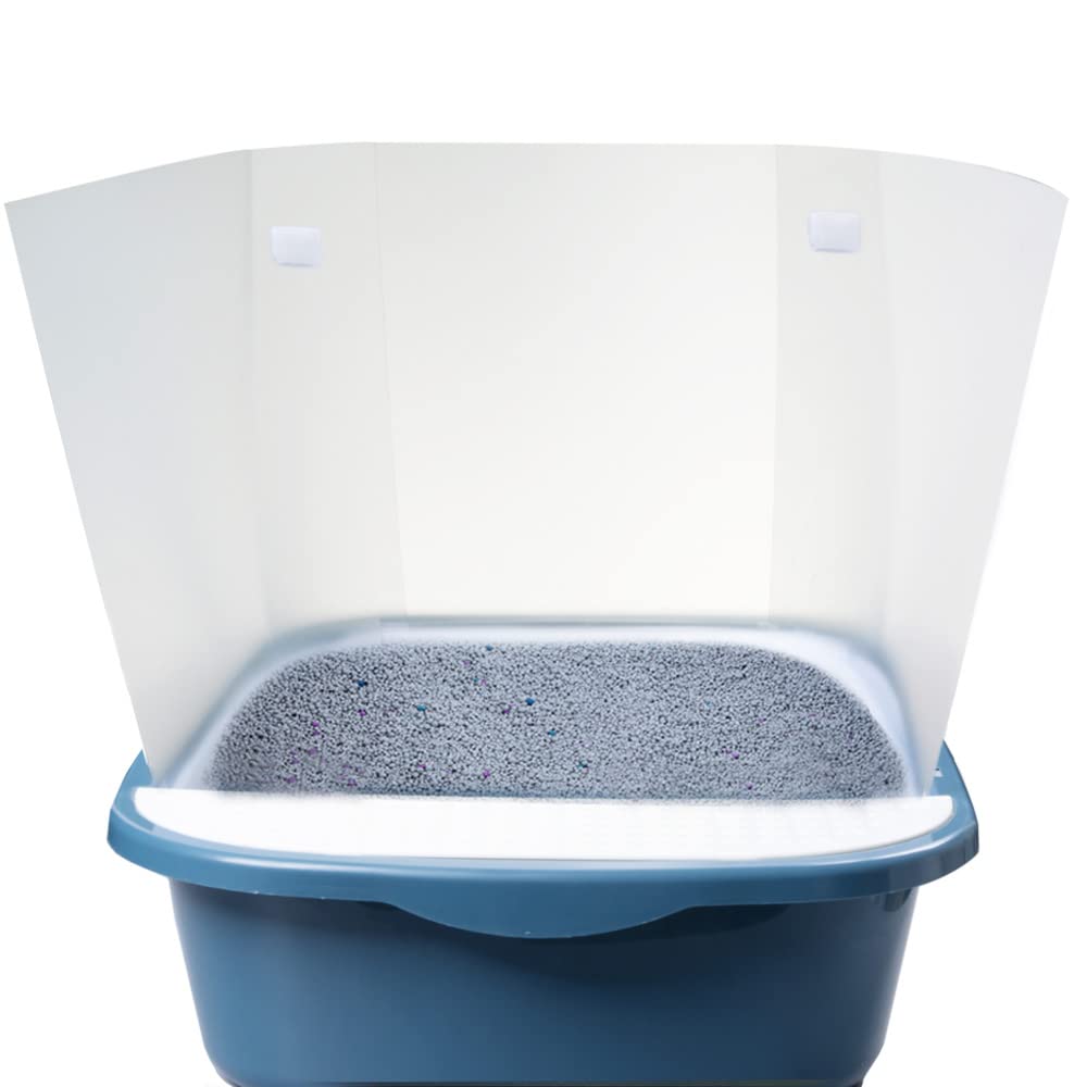 Buy 3 Pcs/Set Cat Litter Box Pee Shields,Easy to Clean Frosted Cat