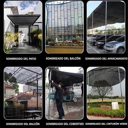 2 x 3M Shade Net, Outdoor Shade Mesh 90% UV Shade Net with Eyelets, Effectively Block Sunlight and UV Rays for Pergola Garden - Image 4