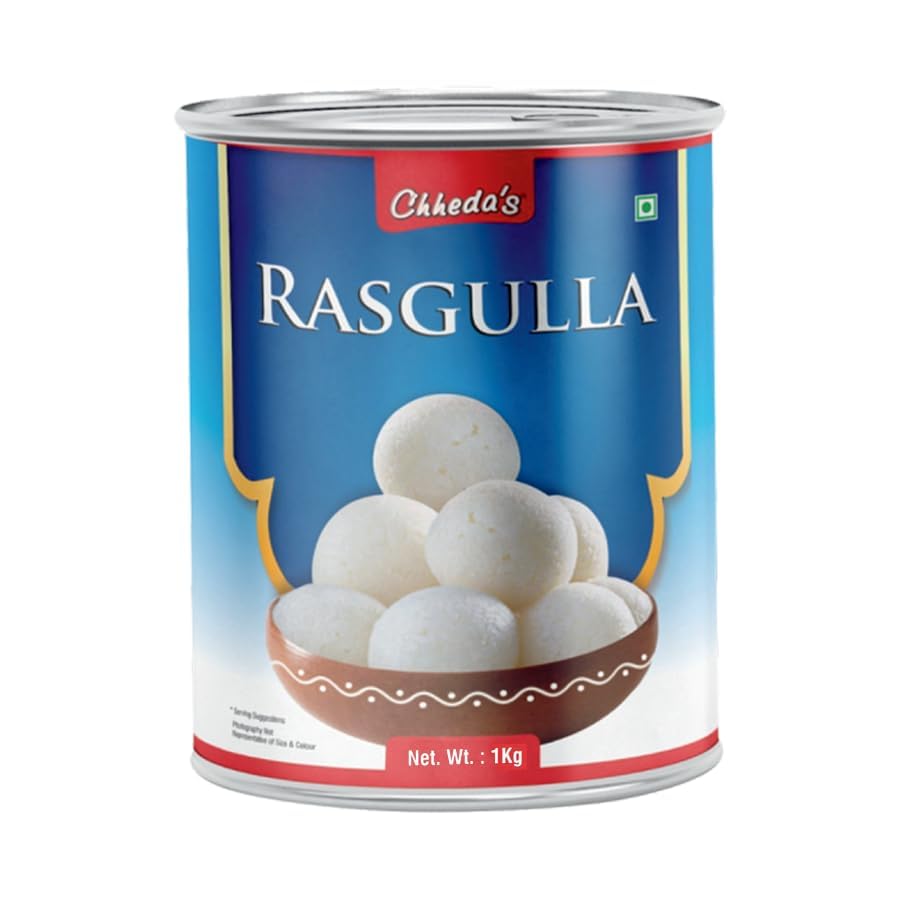 Image of Chheda's - Rasgulla - Indian Sweets - Tin Sweets - Festive Gift Pack - 1000 Gm Pack of 12