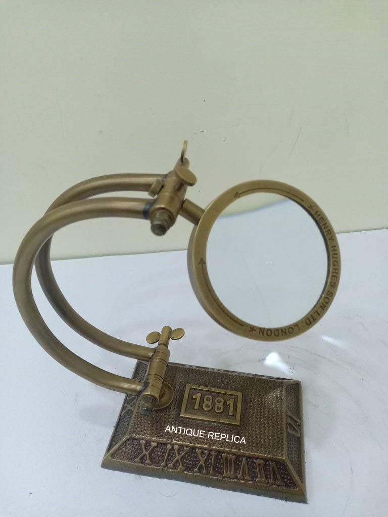 HENRY HUGHES London Loupe en laiton nautique 1881