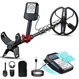 SUNPOW Metal Detector Professionale Ricaricabile per Adulti – Batteria 2500 mAh (35 h) – Metal Detector Impermeabile Oro IP68 con Bobina Double-D 25 cm, 4 modalità, Struttura Robusta – OTMD15