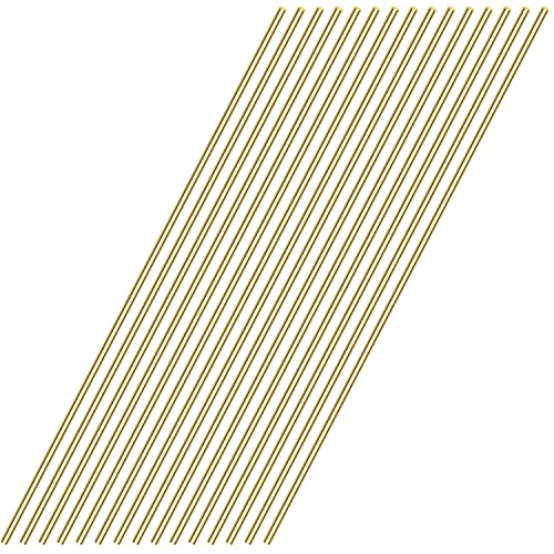 15 Pieces 12 inches 3/32 inch/2.5mm Brass Rods, Sutemribor Brass Solid Round Rod Lathe Bar Stock, 3/32 inch/2.5mm in Diameter, 12 inches in Length