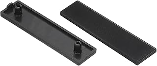 MECCANIXITY 20Pcs Standard Plastic Rectangle Aluminum Extrusion End Cap Black Hole Dia 5.2mm 80x20mm for Trolley, Fish Tank Rack, Storage Rack