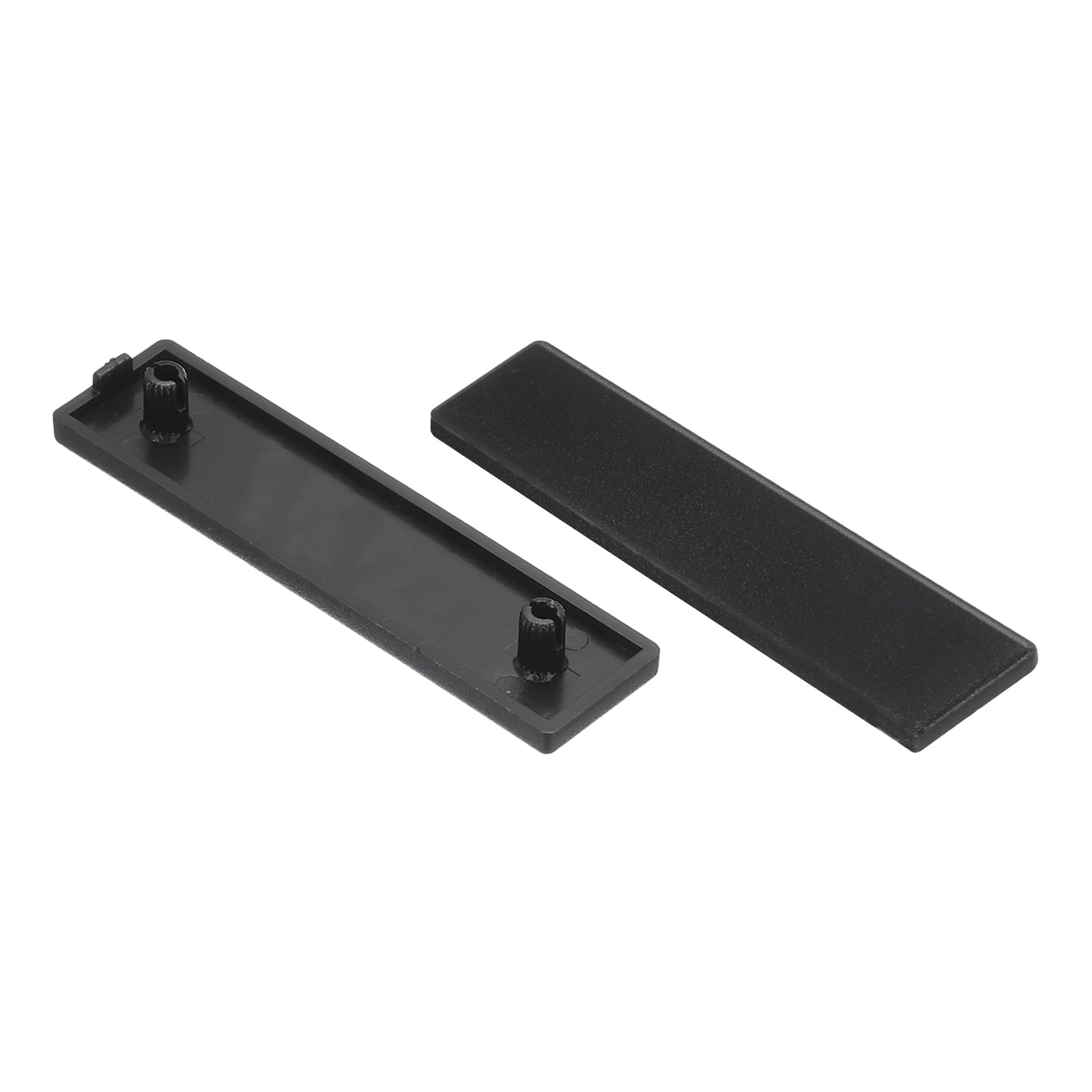 sourcing map 10pcs Embout Fermeture En Plastique Standard Pour Profilé D'Extrusion En Aluminium Rectangulaire Noir 80X20Mm Pour Chariot, Support De Réservoir À Poissons, Support De Rangement