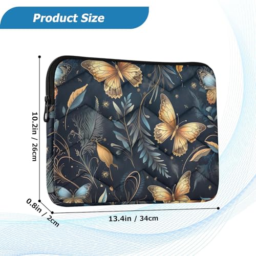 Funda para portátil 13-14 pulg. con diseño floral impermeable miniatura 3