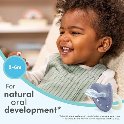 Image of NUK First Choice Classic Orthodontic Baby Pacifier, 0-6 Months Newborn Pacifier, Neutral, Baby Must Haves, 5-Pack