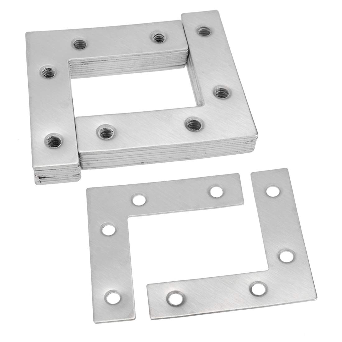 Sscon 20 PCS Flat Shape Repair Mending Plate Stainless Steel 60mm x 60mm x 1mm Right Angle Corner Mending Joining Plates