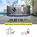 Giantex Trampoline Safety Net, 8 10 12 14 15 16Ft Weather-Resistant Replacement Enclosure Net for Round Frame, with Double-Headed Zippers, Protection Buckles & Enhanced Hook (15FT 6 Poles)