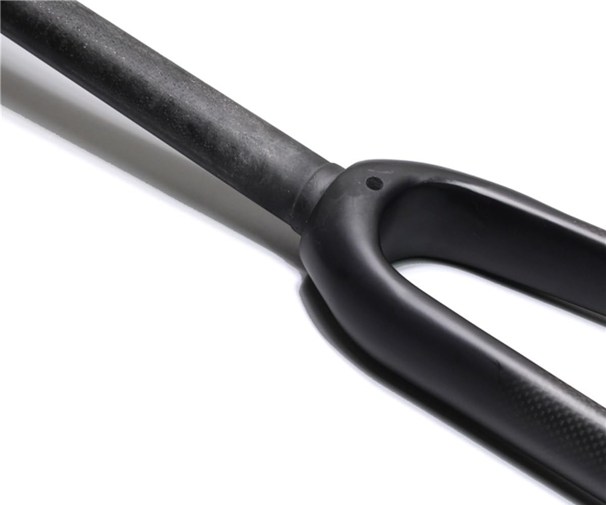Carbon Fiber BMX Front Fork Folding Bicycle 14/16/18/20" Rigid Forks C Brake 1-1/8" Threadless Straight Tube 9X100mm QR Ultralight (Color : Black-Glossy, Size : 20")