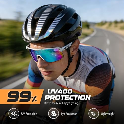 Image of BangLong Sports Sunglasses, UV400 Cycling Glasses for Men Women