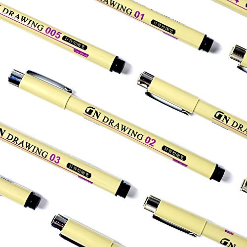 Set de 6 bolígrafos de tinta gel negro Tooloflife miniatura 5