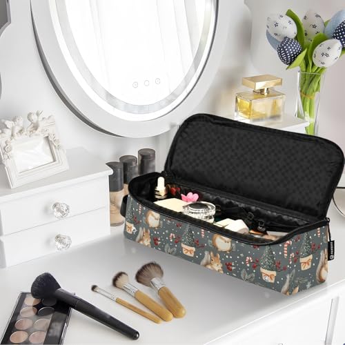 Bolsa de viaje para herramientas de cabello Squirrel Marble, resistente al calor, para planchas, rizadores y accesorios de cuidado capilar, organizador portátil miniatura 7