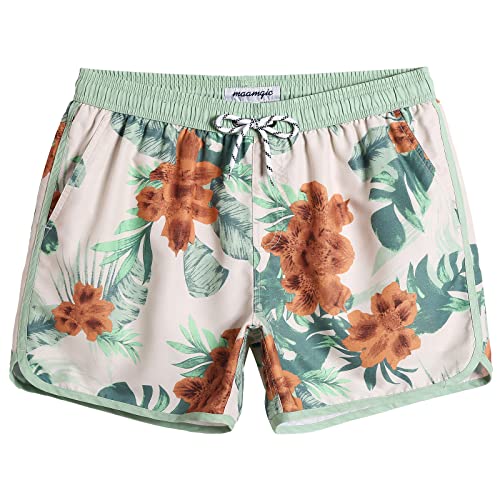 Image of maamgic Mens Boys Short 80s 90s Vintage Swim Trunks with Mesh Lining Quick Dry Swim Suits Board Shorts