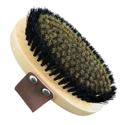 GREATRICH Cepillo Cerdas Naturales con finos alambres de cobre, Cepillo Exfoliante Corporal de Madera para Dry Brush y Drenaje Linfatico, Masaje Anti-Celulitis, Mejora la Circulación Sanguínea