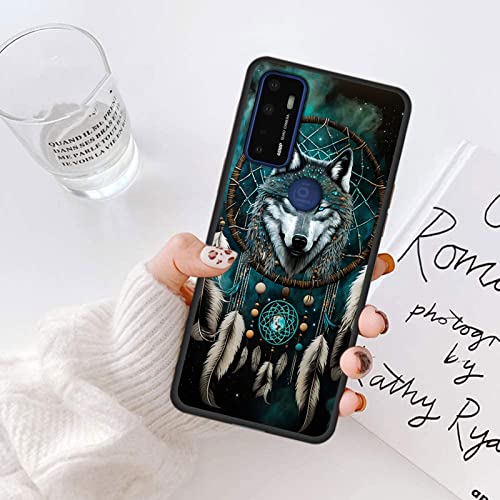 Rauedwdjs Case For Cricket Dream 5G, At&T Radiant Max 5G/Cricket Innovate 5G Soft Tpu Case, Slim Fit Anti Scratch Shock Absorption Protective Cover For Cricket Dream, Dream Catcher Wolf #TOP3
