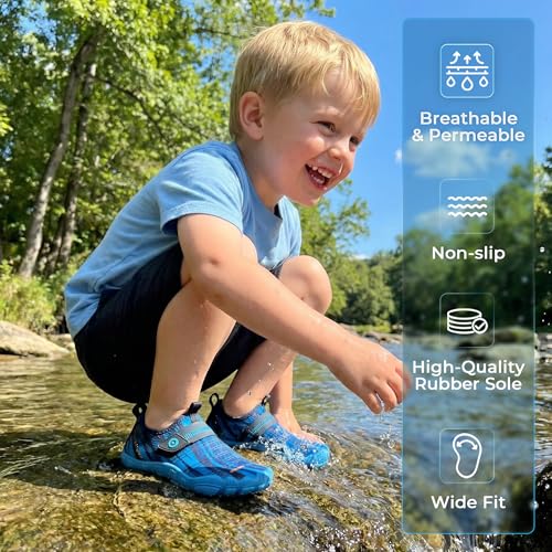 Image of SEEKWAY Barefoot Water Shoes for Kids - Wide Toe Box and Quick-Dry Sand Shoes Toddler for Hiking Swim Beach Pool Kayak Sport Accessories, Camping Essentials Must-Haves for Boys Girls Sizes