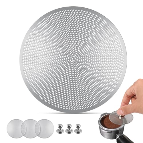 3er-Set 58-mm-Espresso-Puck-Sieb 58 5 mm 0 2 mm ultradünn Puck Screen aus Edelstahl wiederverwendbar passend für 58-mm-Siebträger kompatibel mit 58-mm-Espressomaschinen