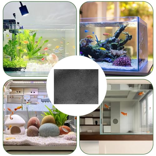 Generisch Aquarium Poster, 40×30/40×80/60×150cm PVC Statisch Haftender Aquarium Hintergrund Schwarzer Aquarium Rückwandfolie Selbstklebende Folie Vinyl Hintergrund Für Aquarium Rückwand