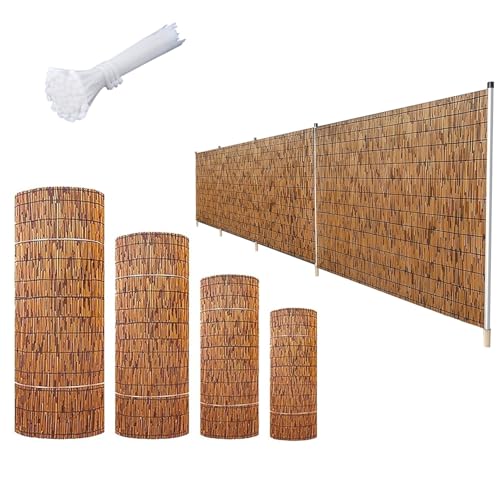 Valla Cañizo Natural De Bambú Cerca De Caña Rollos Pantalla De Privacidad Para Balcón, Cortina De Caña Para Jardín, Vallas Decorativas 80 100 110 120 125 140 145 150 155 160165 170 175cm Altura