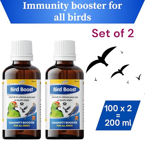 Image of REFIT ANIMAL CARE Immunity Booster for Birds for Growth, Health and Immunity with Essential Vitamins, Minerals and Amino Acids, Bird-Boost (100ml, Set of 2)