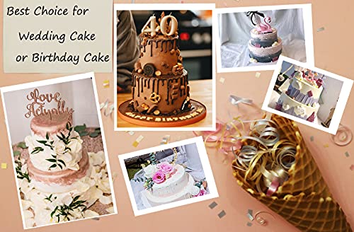 Kiseer 5 Pieces Cake Separator Plates Stands With 24 Pieces Plastic Cake Dowels Rods And 15 Pieces Clear Cake Sticks Support Stacking For 4 6 8 10 12 Inch Tiered Cakes #TOP6