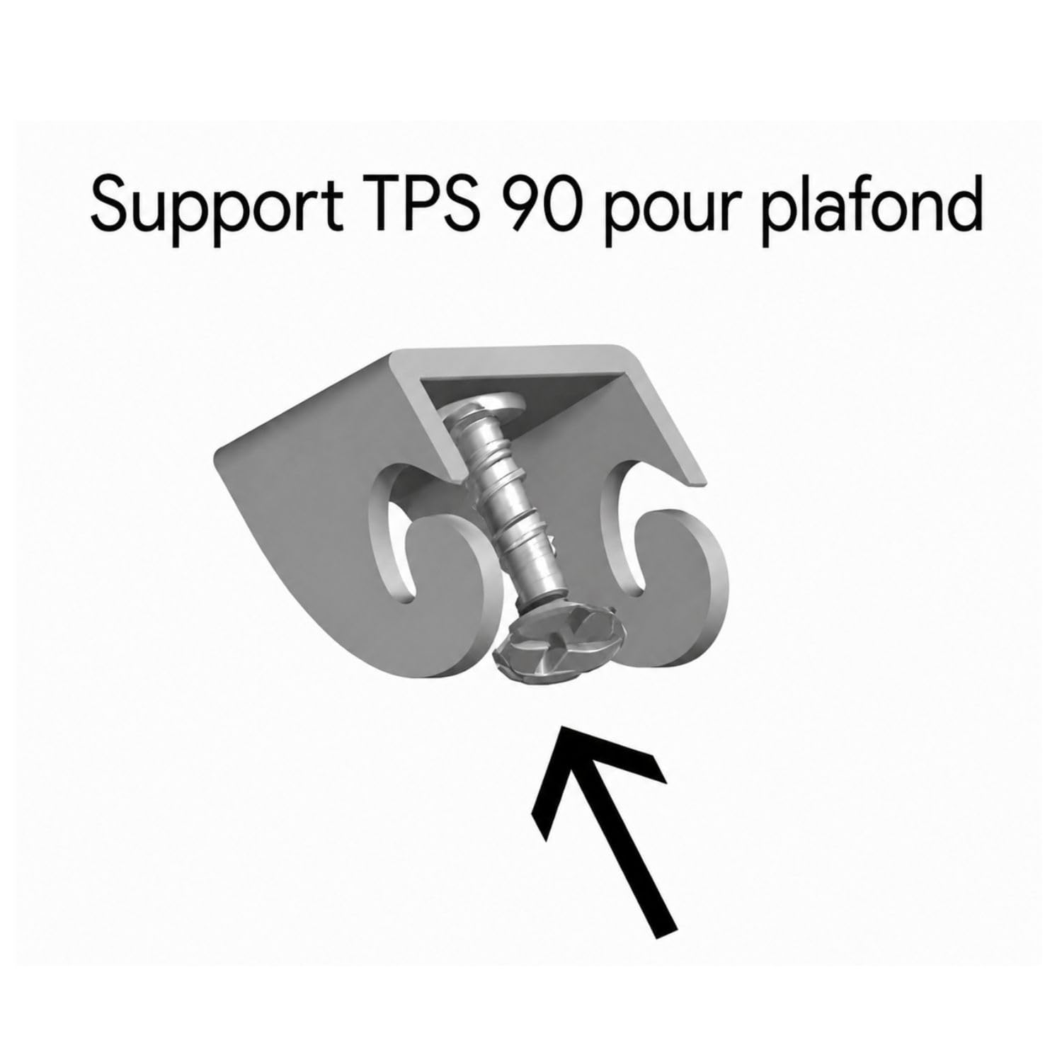 Crochet de suspension individuel Nylon TPS90 | Rotation à 90° | Supporte jusqu’à 15 kg | Réglable en hauteur | Fixation mur plafond ou sol | Cheville vis et crochet RM inclus