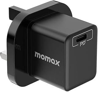 شاحن صغير بمنفذ USB نوع C بقدرة 20 وات بلون أسود