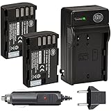 BM Premium 2-Pack of DMW-BLF19, DMW-BLF19e, DMW-BLF19PP Batteries and Charger for Panasonic Lumix DC-G9, DC-GH5, DMC-GH3, DMC-GH3K, DMC-GH4, DMC-GH4K Digital Camera