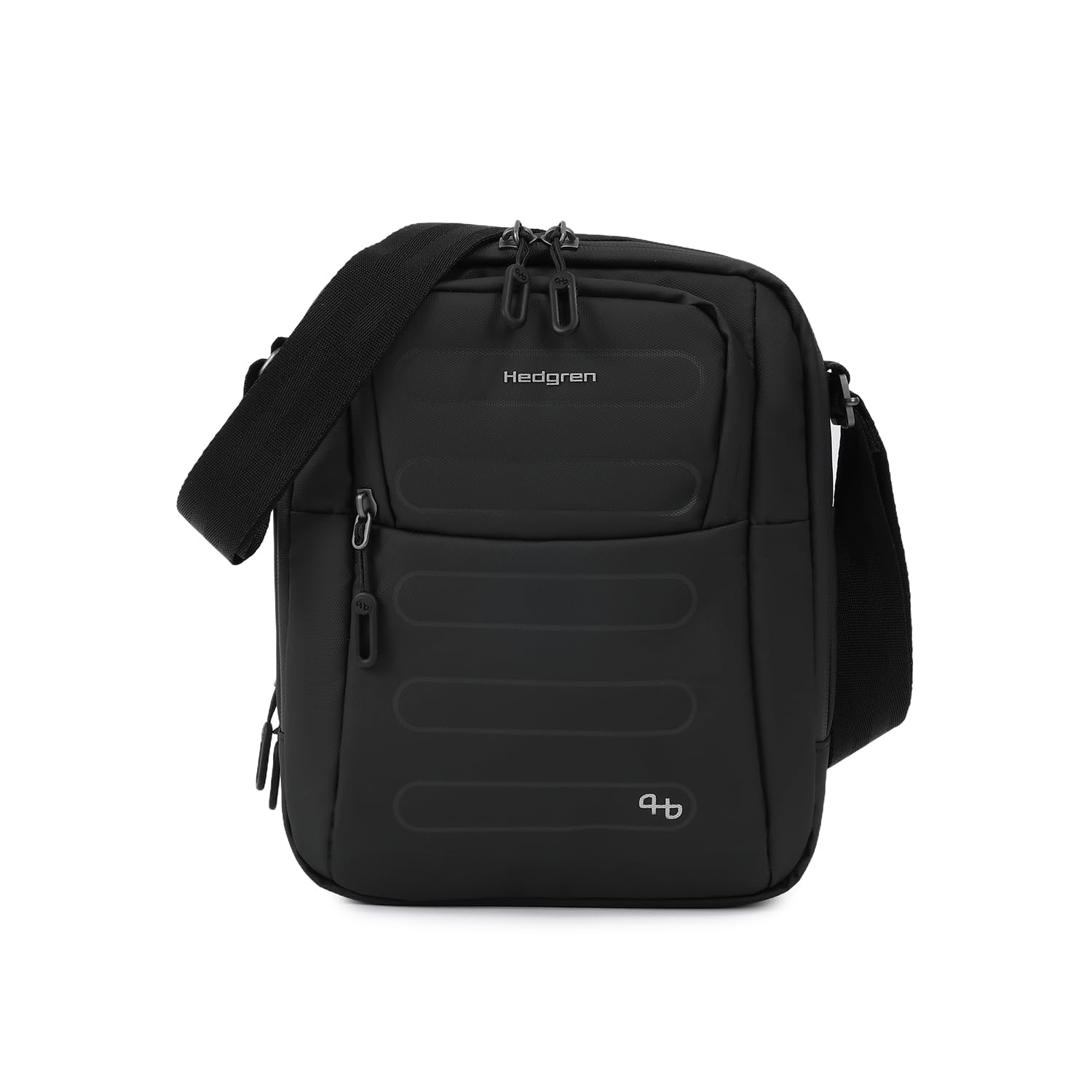 Hedgren Relax M P Unisex Crossover with RFID - Vertical Shoulder Bag M with Padded Device Compartment, 100% Recycled RPET, Water-Repellent, black