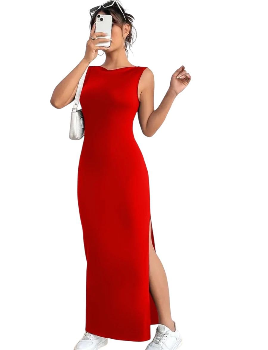 Robe rouge Lylias taille 38 création raffinée aux finitions soignées