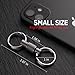 FEGVE Titanium Quick Release Swivel Keychain, Pull Apart Detachable Keychain Heavy Duty Car Key Holder with Stainless Steel Key Rings-1pcs