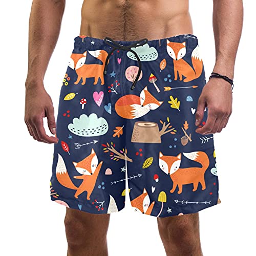 Maillot de bain homme renard floral pour vos journées plage