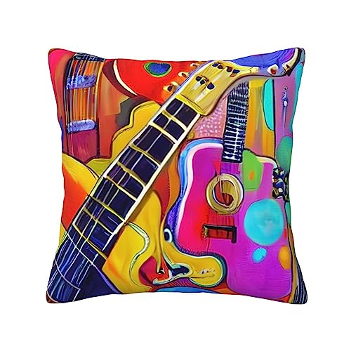 Housse de coussin universelle pour toutes les saisons acoustiques et guitares, en velours doux, dossier carré parfait pour chaque maison - Les Beatles, Paul McCartney, John Lennon, RIngo Starr, George Harrison Housse de coussin universelle pour toutes les saisons acoustiques et guitares, en velours doux, dossier carré parfait pour chaque maison