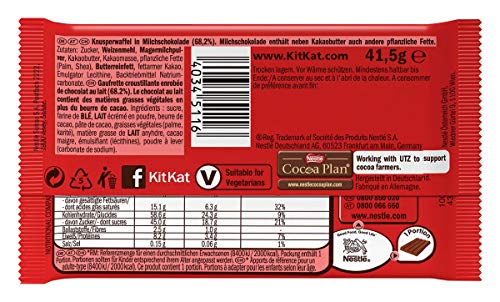 Nestle KitKat chocoladegrendel, melkchocolade, verpakking van 24 (24 x 41,5 g) grote verpakking - Afbeelding 5