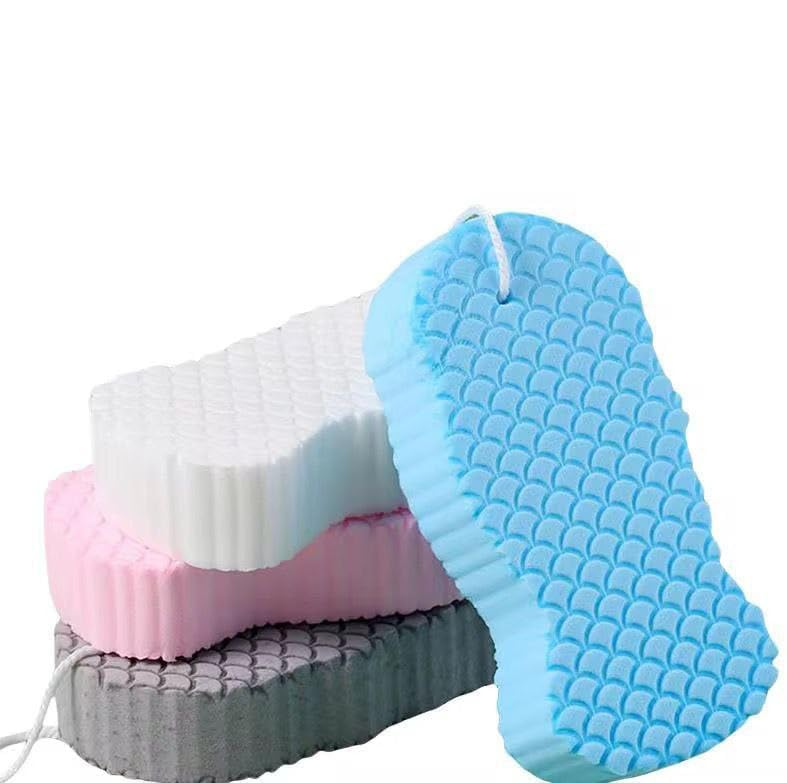 ultra soft bath body shower sponge, magic bath sponge dead skin remover, super soft exfoliating sponge for adults children and pregnant women (multicolor) (multicolor, pack of 2)