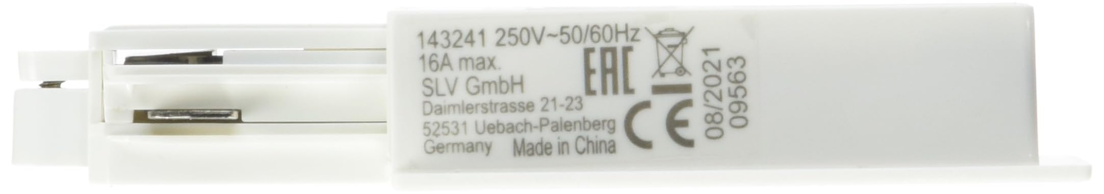 SLV Einspeiser für 1-Phasen HV-Stromschiene Einbauversion, Erde rechts, weiß 143241