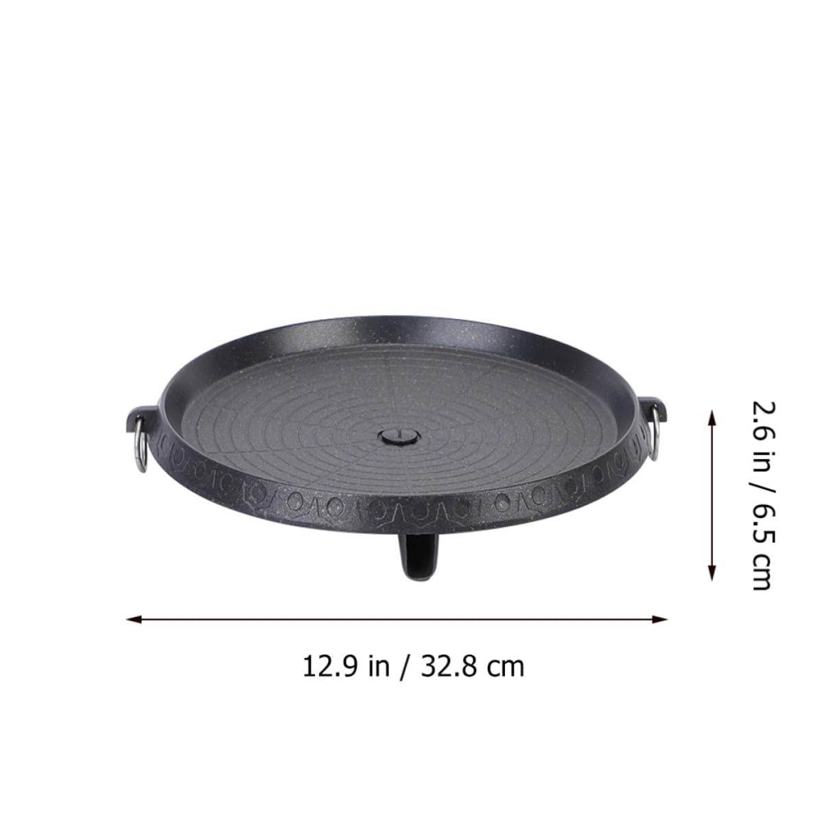 Generico Padella in Ferro Nera per Barbecue Coreana Antiaderente | Distribuzione Uniforme del Calore, Formato Compatto, per Barbecue in Giardino