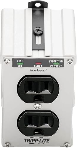 Miniatura 6 de Tripp lite Isobar Barra protectora con salida de 8 contactos contra sobretensiones, con cable de 25 pies, enchufe de ángulo recto para diagnóstico