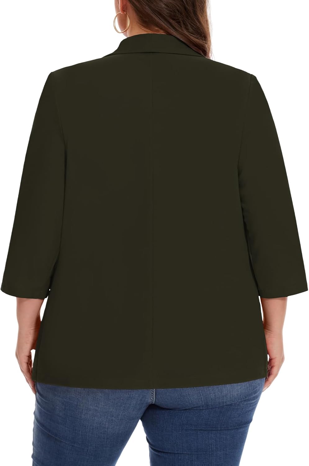 MINTLIMIT Plus Size Blazers for Women Casual Work Office 3/4 Sleeve Open Front Cardigan Suit Jacket Blazer with Pockets - Image 5