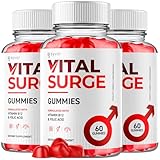 (3 Pack) Vital Surge Gummies, Official Vital Surge Maximum Strength 1000MG Advanced Supplement Gummys, VitalSurge Mens Detox Supplement, Vitasurge Gomitas Chews with Natural Ingredients (180 Gummies)