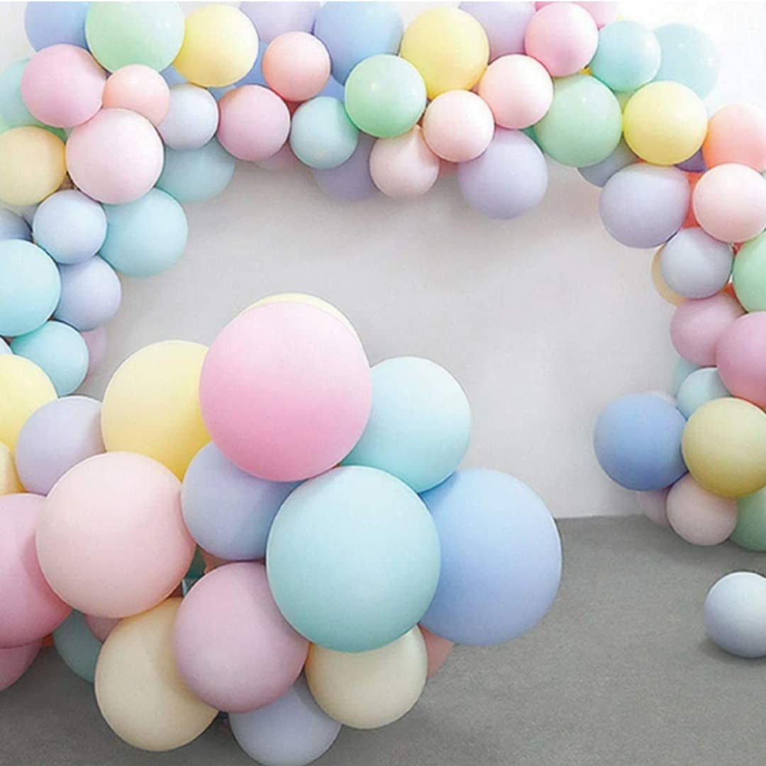 SRIHANUMANAGENCY,Pastel Rubber Balloons For Birthday Decoration Party/Birthday/Party Decoration (PACK OF 100, MULTI PASTEL)