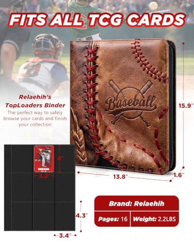 Image of 9 Pocket Toploader Binder with Zipper - Holds 288 Top Loaders Card Binder
